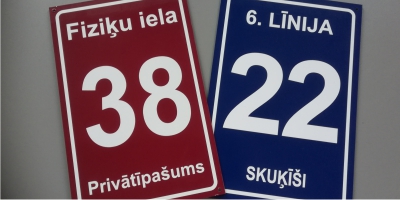 Namu numerācijas plāksnes